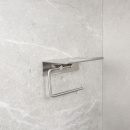 Porte Papier Toilette Avec ÉtagèreBase - Acier Inoxydable Brossé