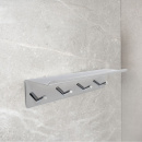 Etagère De Salle De Bain Avec Bande Á Crochets Base - Chrome