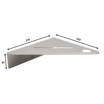 Étagère De Douche D’angle Base - Acier Inoxydable Brossé