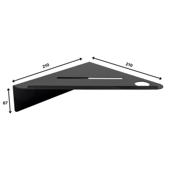 Étagère De Douche D’angle Base - Noir Mat