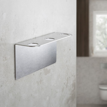 Base Support Pompe Á Savon Douche - Acier Inoxydable Brossé