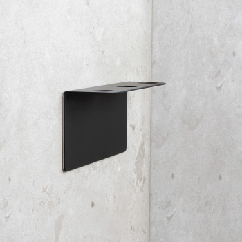 Base Support Pompe Á Savon Douche - Noir Mat