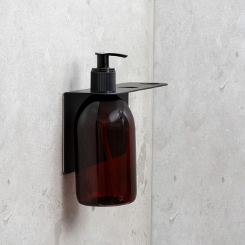 Base Support Pompe Á Savon Douche - Noir Mat