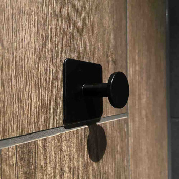 Patère Porte-serviette Base 210 1-patère - Noir Mat