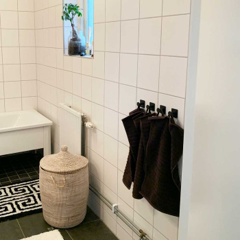 Patère Porte-serviette Base 210 1-patère - Noir Mat