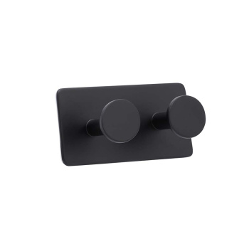 Patère Porte-serviette Base 210 2-patère - Noir Mat
