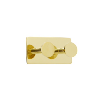 Patère Porte-serviette Base 210 2-patère - Laiton Poli