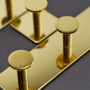 Patère Porte-serviette Base 210 2-patère - Laiton Poli