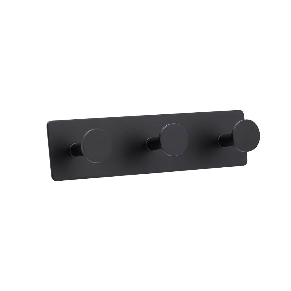 Patère Porte-serviette Base 210 3-patère - Noir Mat
