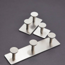 Patère Porte-serviette Base 210 3-patère - Fini Acier Inoxydable Brossé