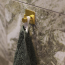 Patère Porte-serviettes Base 220 1-patère - Laiton Poli