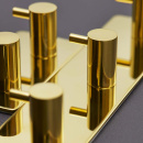 Patère Porte-serviettes Base 220 1-patère - Laiton Poli