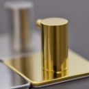 Patère Porte-serviettes Base 220 1-patère - Laiton Poli