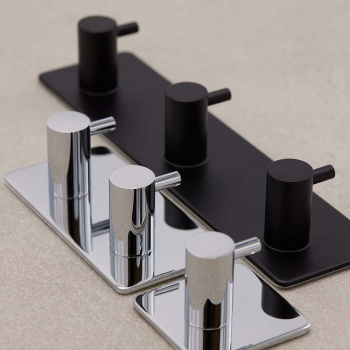 Patère Porte-serviettes Base 220 2-patère - Noir Mat