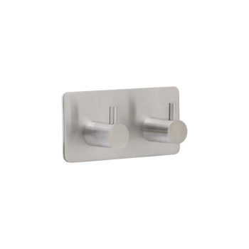 Patère Porte-serviettes Base 220 2-patère - Fini Acier Inoxydable Brossé