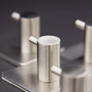 Patère Porte-serviettes Base 220 2-patère - Fini Acier Inoxydable Brossé