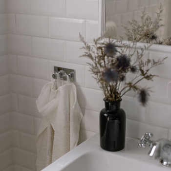 Patère Porte-serviettes Base 220 2-patère - Chrome
