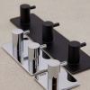 Patère Porte-serviettes Base 220 3-patère - Noir Mat
