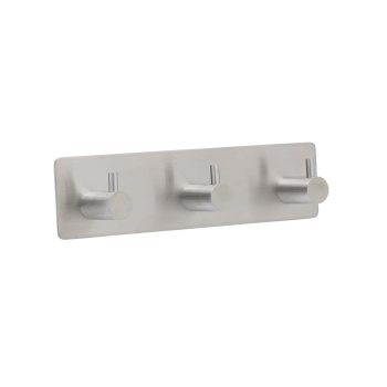 Patère Porte-serviette Base 220 3-patère - Fini Acier Inoxydable Brossé