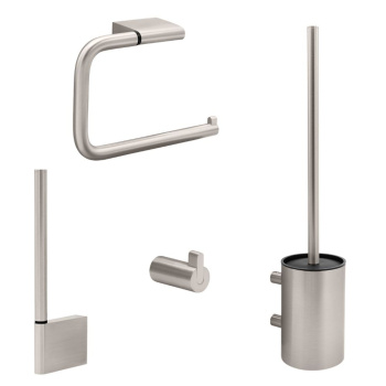 Kit de Salle de Bain Flow - Nickel Brossé