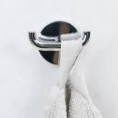 Patère double Calm - Chrome Poli