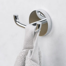 Patère double Calm - Chrome Poli