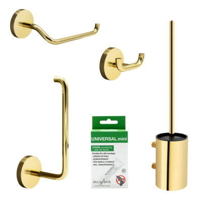 Kit de Salle de Bain Calm - Laiton Poli dans le groupe Accessoires salle de bain / Afficher tous les accessoires bain / Set de salle de bain chez Beslag Online (620081-K)