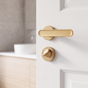 Verrou Porte WC R - Or Brossé