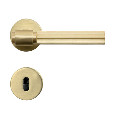 Poignée De Porte Helix 200 Stripe - Norme européenne - Laiton dans le groupe Poignées de porte / Couleur/Matériau / Laiton chez Beslag Online (752012-41E)