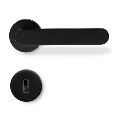 Poignée De Porte Vibe Plain - Norme Scandinave - Noir Mat dans le groupe Poignées de porte / Couleur/Matériau / Noir chez Beslag Online (752030-41)