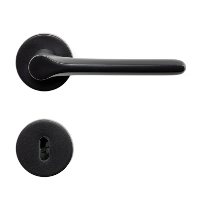 Poignée De Porte Sintra - Norme européenne - Noir Mat dans le groupe Poignées de porte / Couleur/Matériau / Noir chez Beslag Online (752033-41E)