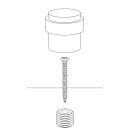 Butée De Porte Helix - Finition Acier Inoxydable