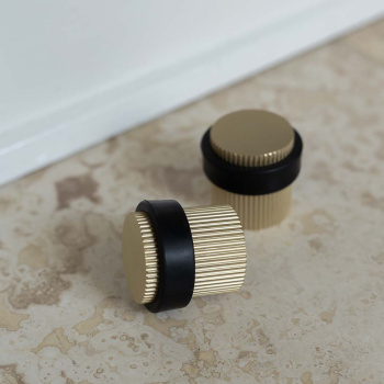 Butée De Porte Helix Stripe - Laiton