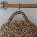 Barre De Cuisine Murale Aveny - 600mm - Complet - Chêne/Inox Brossé