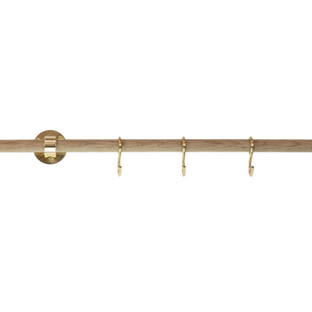 Tige d\'extension Aveny - 600mm - Chêne/Laiton Poli Non Traité