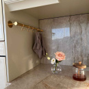 Barre De Cuisine Murale Aveny - 600 mm - Complet - Laiton Poli Non Traité