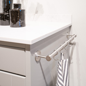 Barre De Cuisine Murale Aveny - 600mm - Complet - Inox Brossé