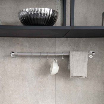 Barre De Cuisine Murale Aveny - 600mm - Complet - Inox Brossé