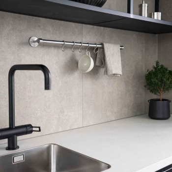 Barre De Cuisine Murale Aveny - 600mm - Complet - Inox Brossé