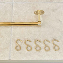 Patère Aveny - 5-p - Laiton Non Traité Poli