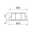Mini Ppot Pixel - 2700K - Aspect Inox