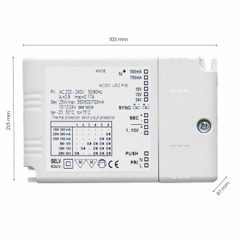 Variateurs Drikon - Gradable - 350-700mA/12-24V