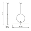  Miroir de salle de bain IO avec éclairage & étagère - Noir