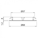 Spot LED Atom - Aspect inoxydable