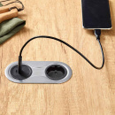 Prise De Courant Infini - Aspect acier inoxydable