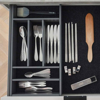 Range Couvert Tiroir Flex Basic - Gris Foncé
