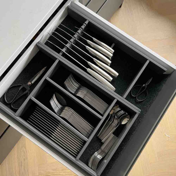 Range Couvert Tiroir Flex Basic - Gris Foncé