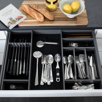 Range Couvert Tiroir Flex Basic - Gris Foncé