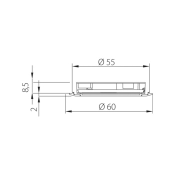 Spot LED Stella Flat - Aspect Inox