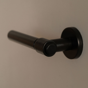 Poignée De Porte Helix 200 Plaine - Noir